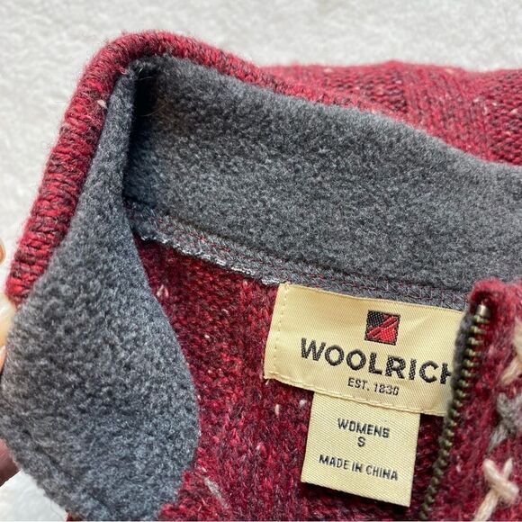 Woolrich 1/4 Zip Wide Ribbed Knit Sweater Size Small - Picture 7 of 12